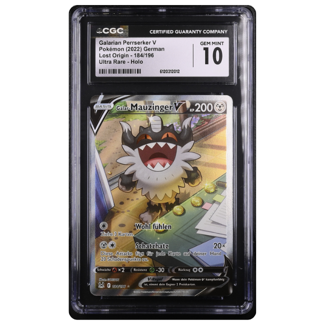 Pokemon Galar-Mauzinger V #184 CGC 10 Gem Mint (Deutsch)
