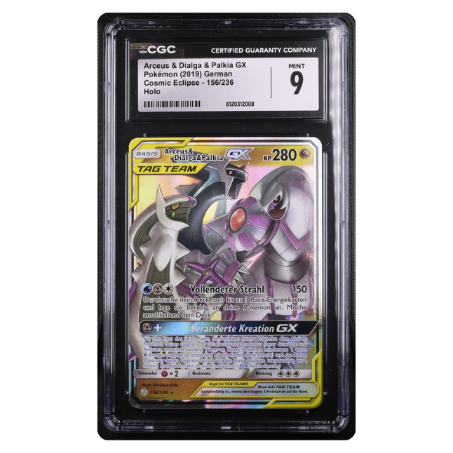 Pokemon Arceus & Dialga & Palkia GX #156 CGC 9 Mint (Deutsch)