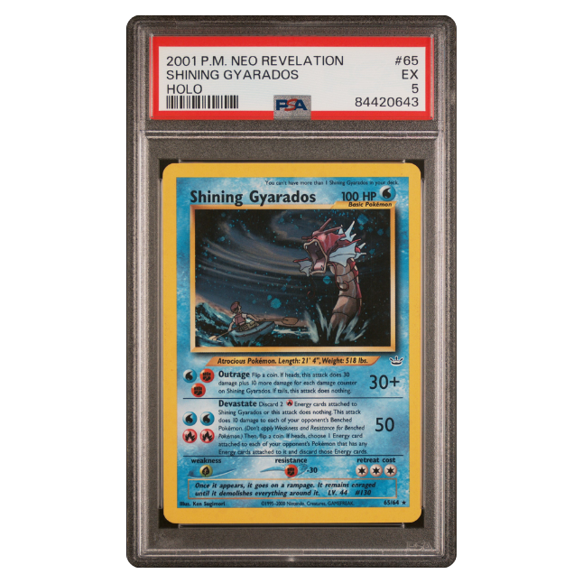 Pokemon Schimmerndes Garados #065 PSA 5 EX (Englisch)