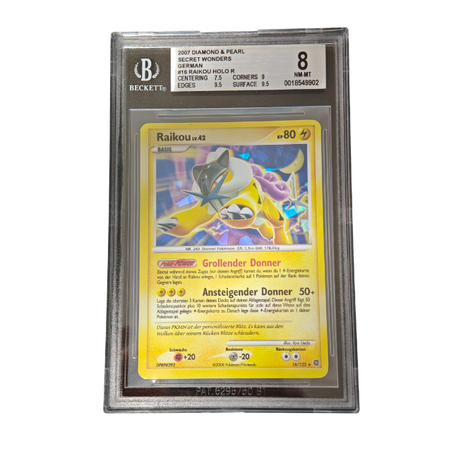 Pokemon Raikou Holo #016 BGS 8 (Deutsch)