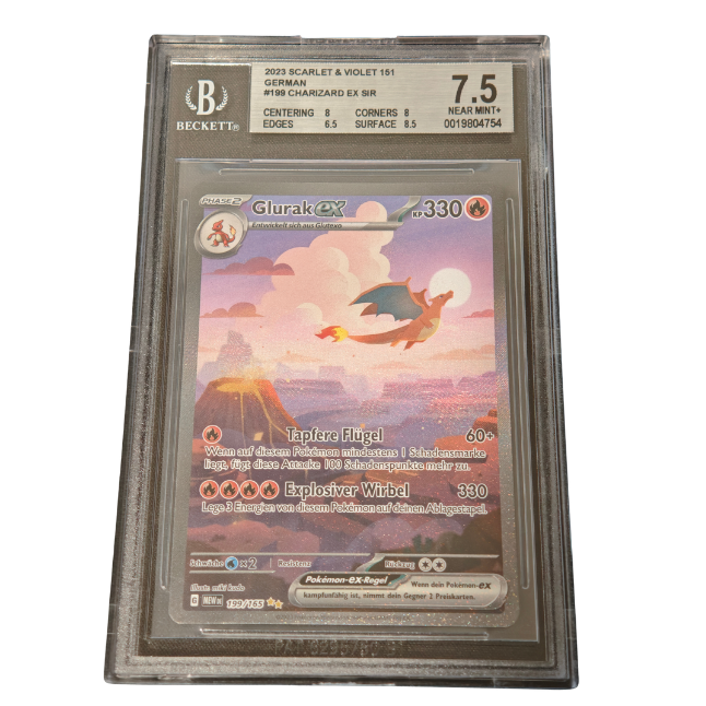 Pokemon Glurak ex (MEW 199) #199 BGS 7.5 NM+ (Deutsch)