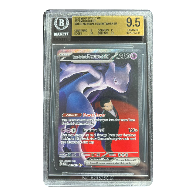 Pokemon Team Rockets Mewtu ex (ASC 281) BGS 9.5 Gem Mint (Englisch)