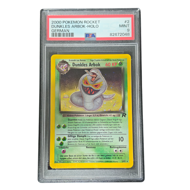 Pokemon Dunkles Arbok Holo #002 PSA 9 Mint (Deutsch)