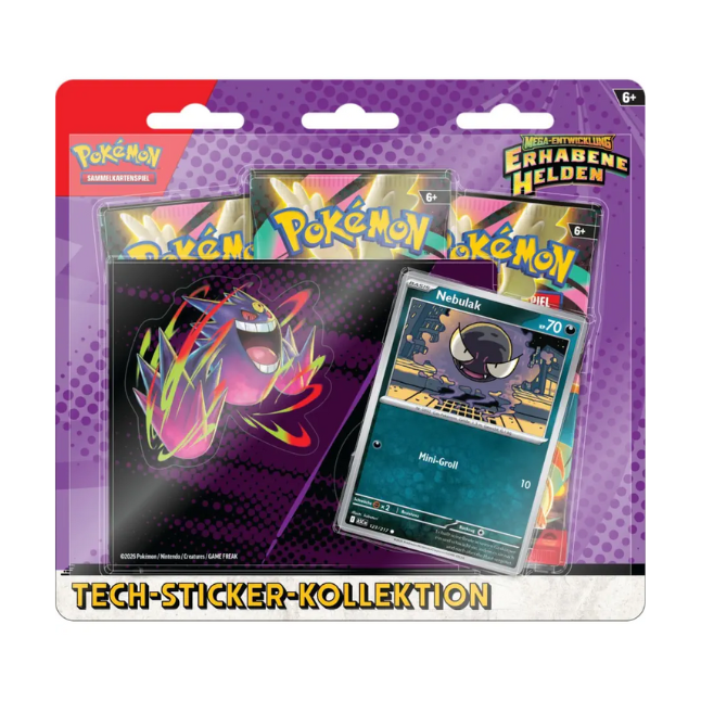 Pokemon Erhabene Helden Nebulak Tech Sticker Kollektion (Deutsch)
