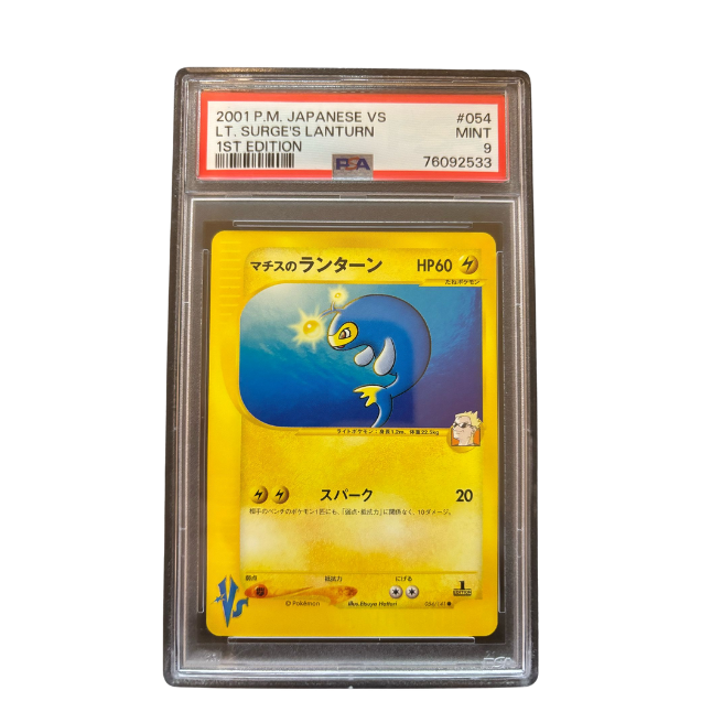 Pokemon Lt. Surge's Lanturn #054 1st Edition PSA 9 Mint (japanisch)