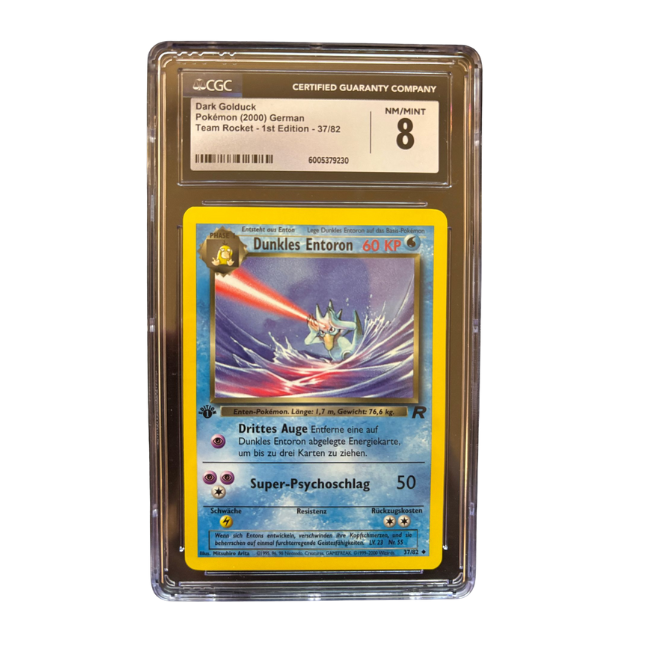 Pokemon Dark Golduck 1st Edition #037 CGC 8 Near Mint/Mint (Deutsch)