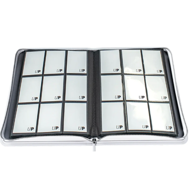 Ultra Pro - Vivid 9-Pocket Zippered PRO-Binder: White