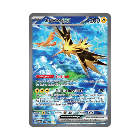 Zapdos ex (MEW 202/165) (Deutsch)