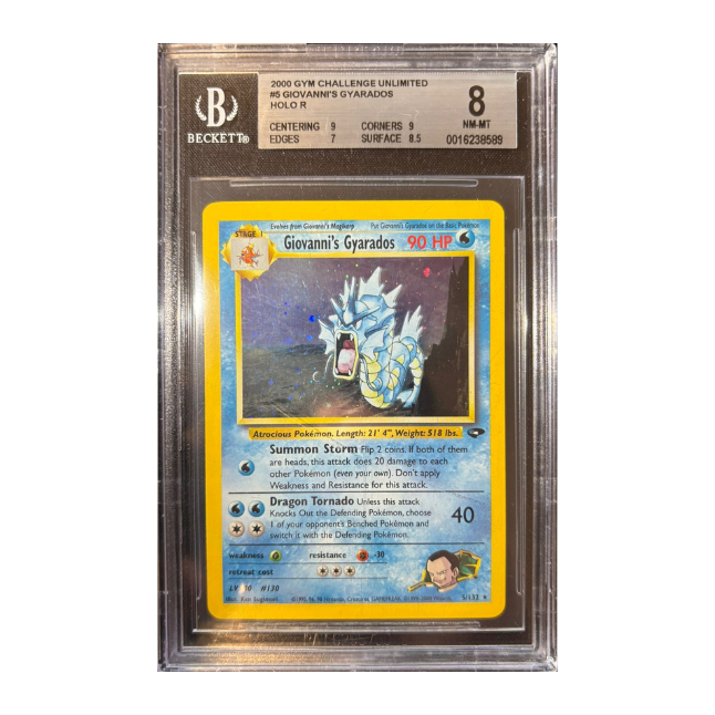 Pokemon Giovanni`s Gyarados Holo BGS 8 (Englisch)