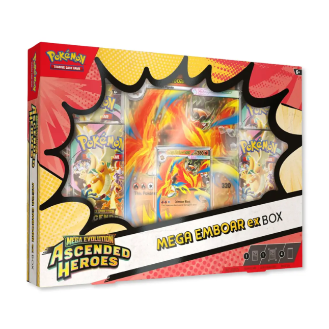 Pokemon Ascended Heroes: Mega Emboar ex Box (Englisch)