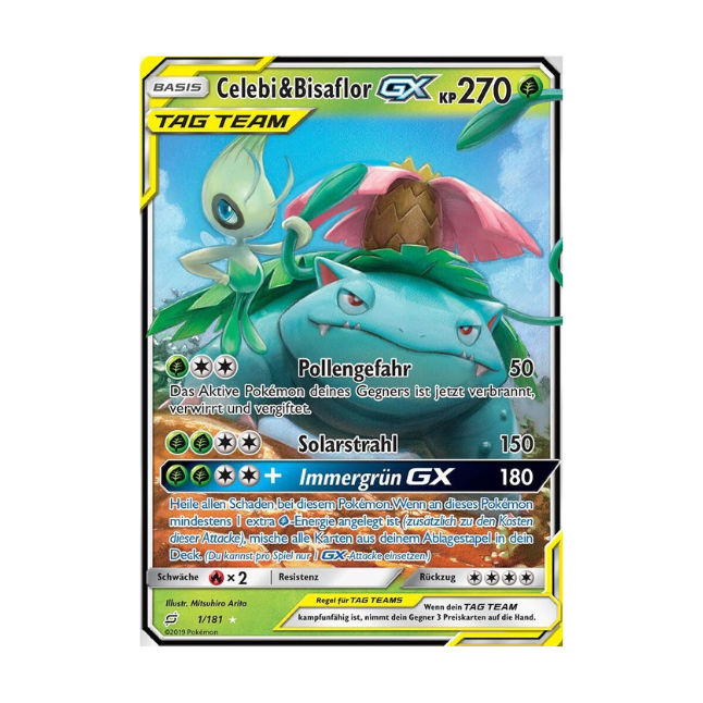 Celebi & Venusaur GX (TEU 1/181) (Deutsch)
