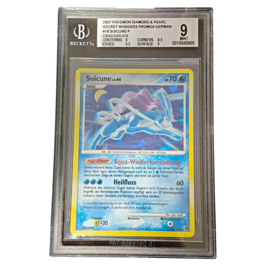 Pokemon Suicune Lv.44 Holo #019 BGS 9 (Deutsch)