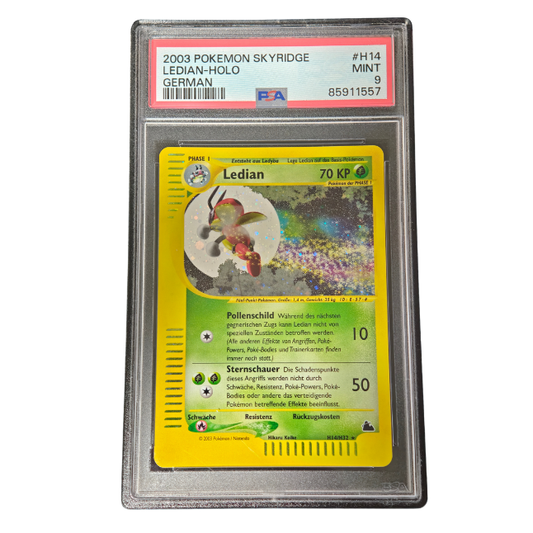 Pokemon Ledian Holo #H14 PSA 9 Mint (Deutsch)