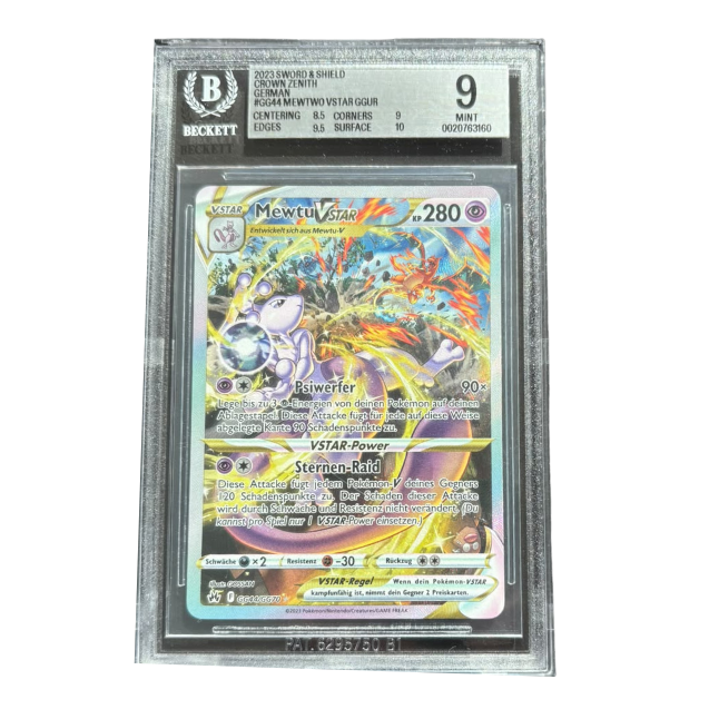 Pokemon Mewtu VSTAR (CRZ GG44) BGS 9 Mint (Deutsch)