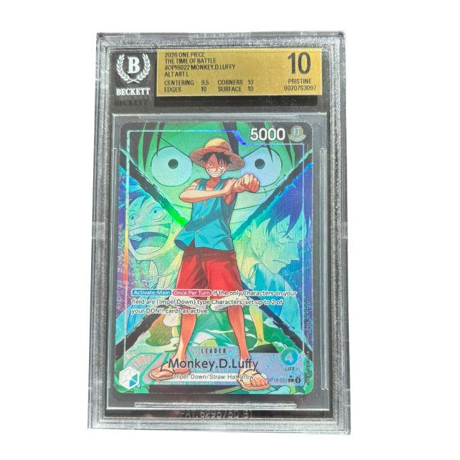One Piece Monkey.D.Luffy (OP16-022) (V.2) Promo BGS 10 Pristine (Englisch)