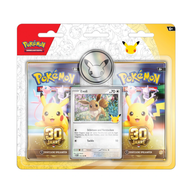 Pokemon 30 Jahre Jubiläum Evoli 2-Pack Blister (Deutsch)
