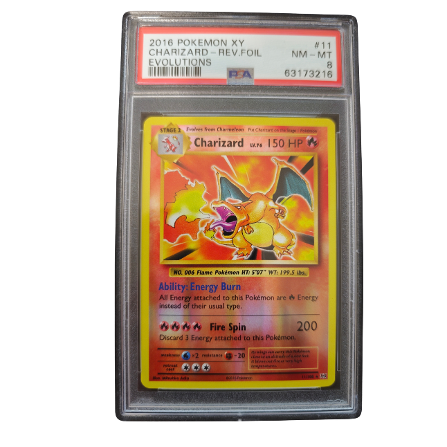Pokemon Glurak (EVO 11/108) reverse PSA 8 Near Mint - Mint (Englisch)