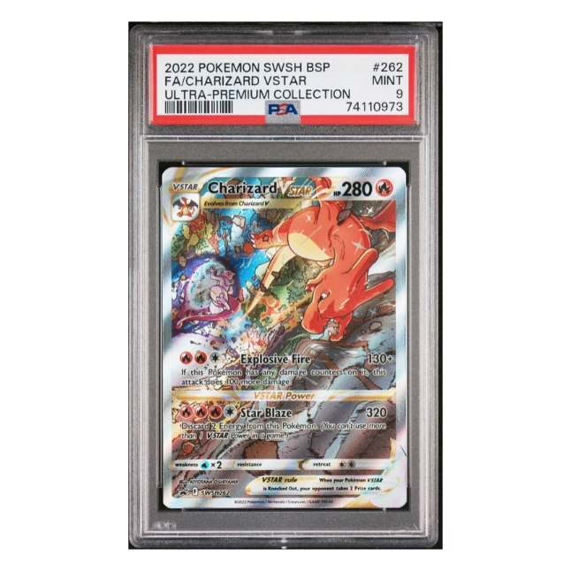 Pokemon Glurak VSTAR (SWSH 262) PSA 9 Mint (Englisch)