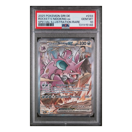 Pokemon Team Rockets Nidoking ex (DRI 233/182) PSA 10 Gem Mint (Deutsch)