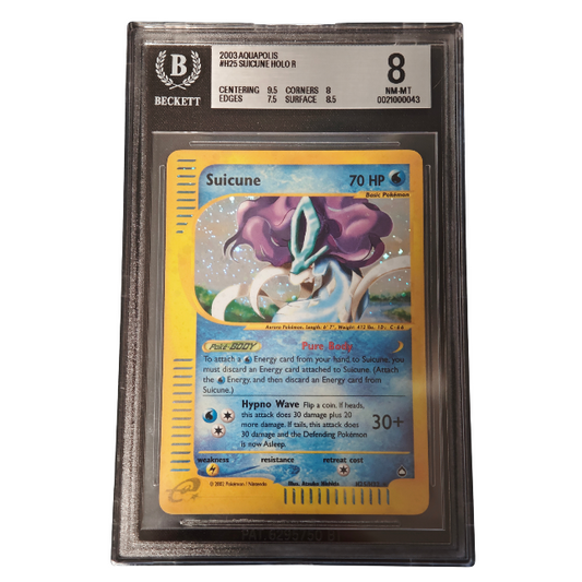 Pokemon Suicune (AQ H25) BGS 8 NM-Mint (Englisch)