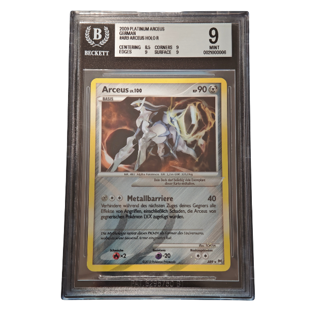 Pokemon Arceus Lv.100 (AR AR9) BGS 9 Mint (Deutsch)