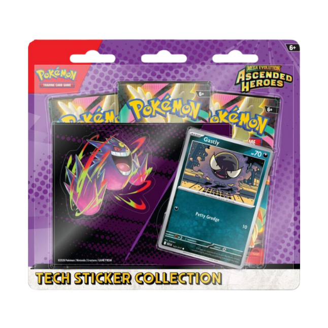 Pokemon Ascended Heroes Gastly Tech Sticker Collection (Englisch)