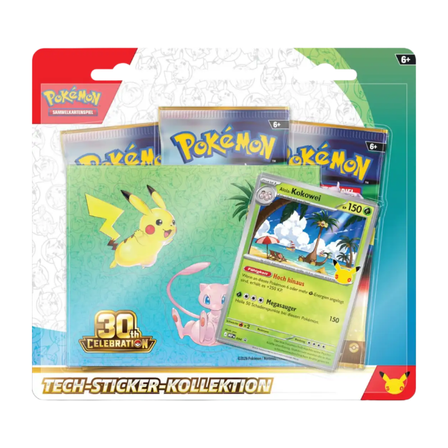 Pokemon 30 Jahre Tech Sticker (Deutsch)
