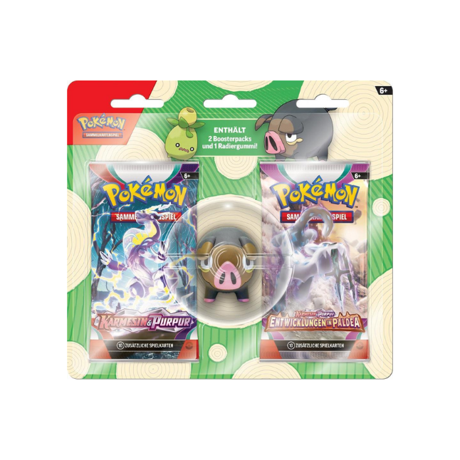 Pokemon Back to School Eraser 2 Pack Blister (Deutsch)