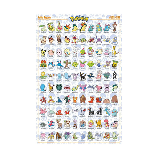 Pokemon Poster Johto Deutsch (91.5x61cm)